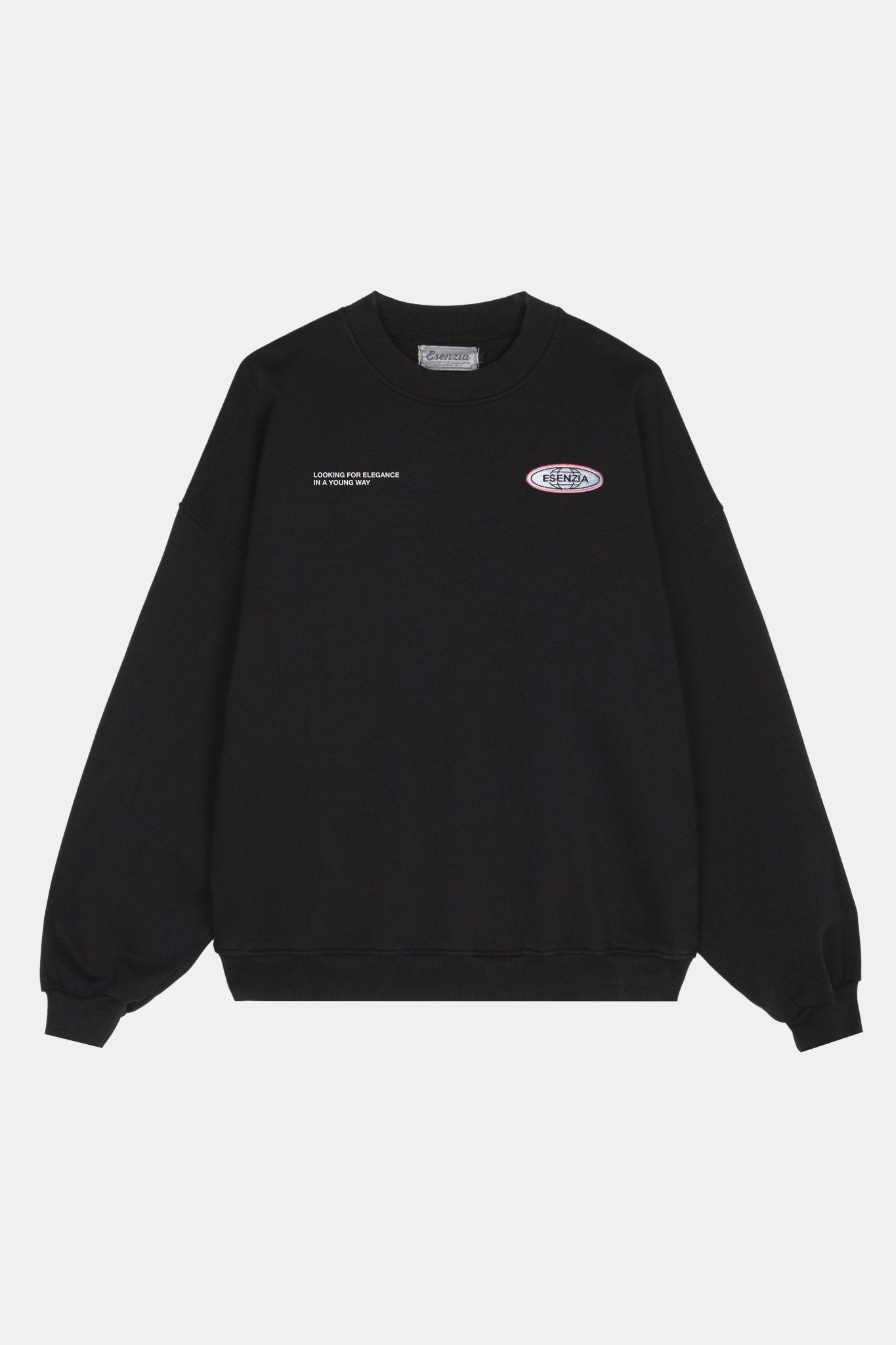 BLACK SATURNO CREWNECK - Esenzia