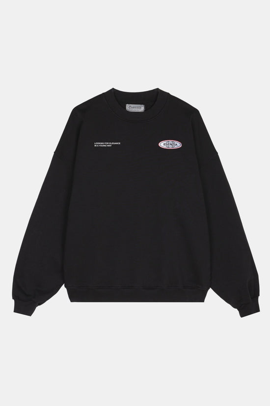 BLACK SATURNO CREWNECK - Esenzia