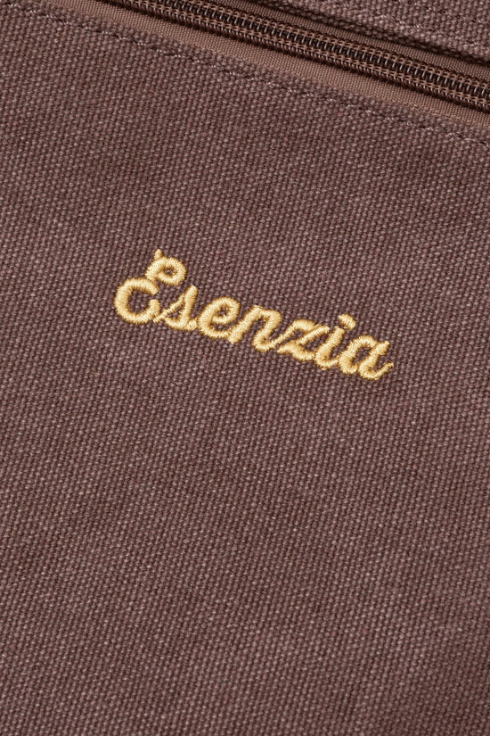 BOLSA CLÁSICA DE LONA MARRÓN - Esenzia
