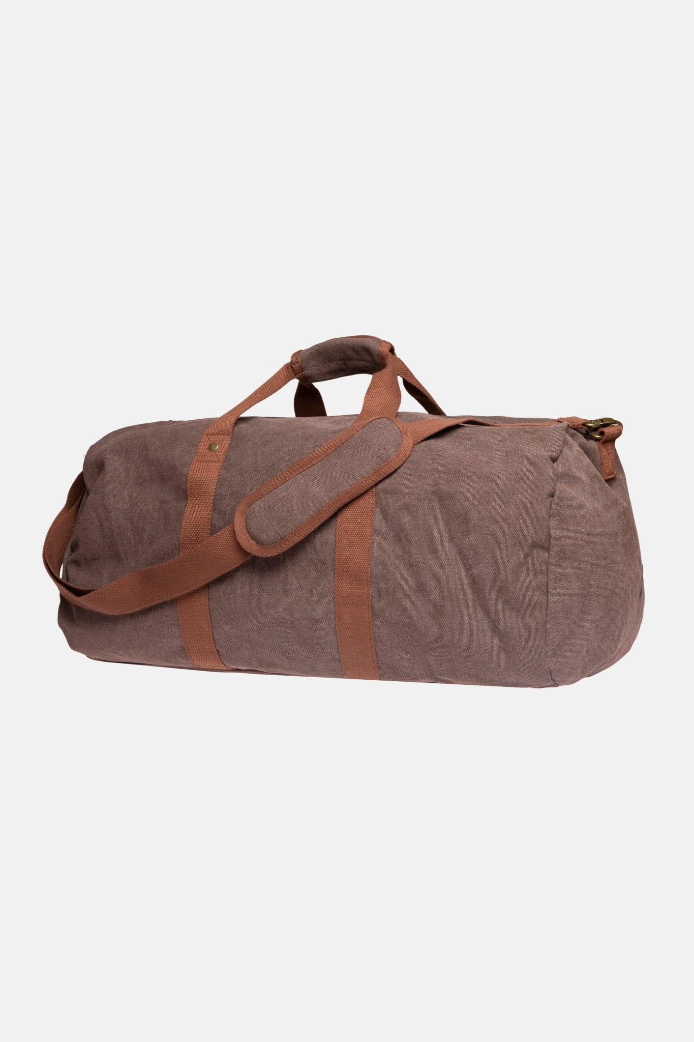 BOLSA CLÁSICA DE LONA MARRÓN - Esenzia