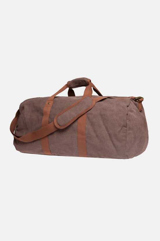 BOLSA CLÁSICA DE LONA MARRÓN - Esenzia