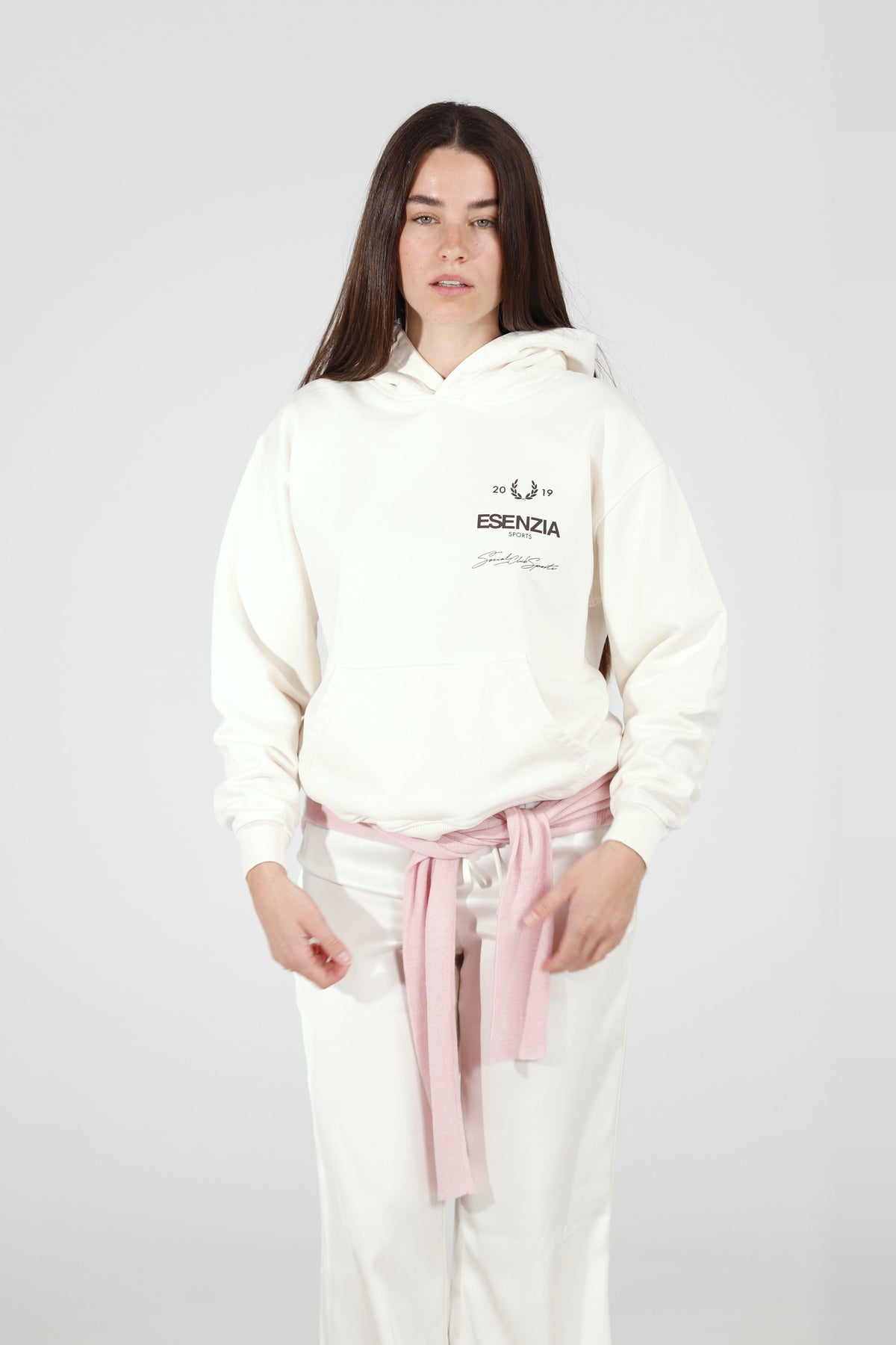 Bone Reserve Hoodie — front, on model