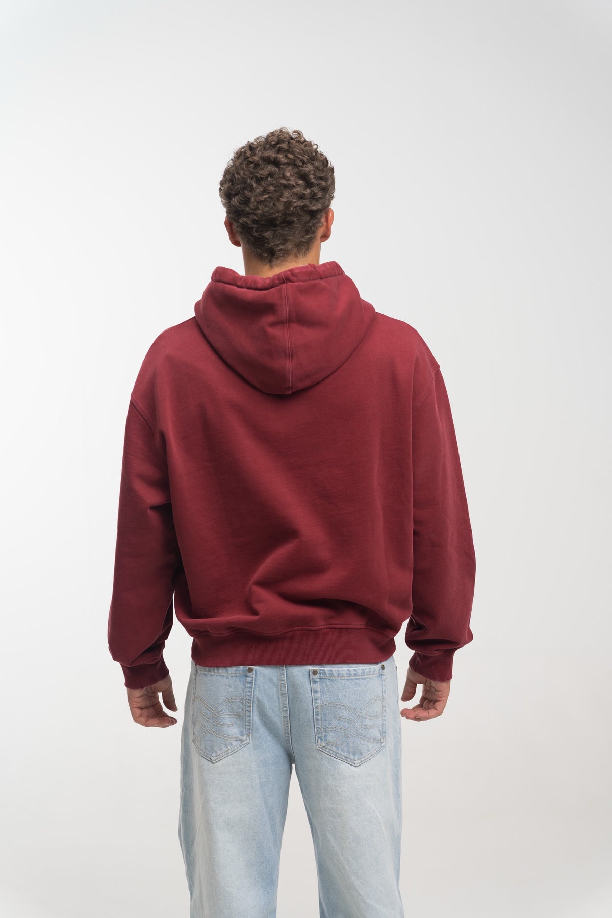 BURGUNDY TARTAN HOODIE