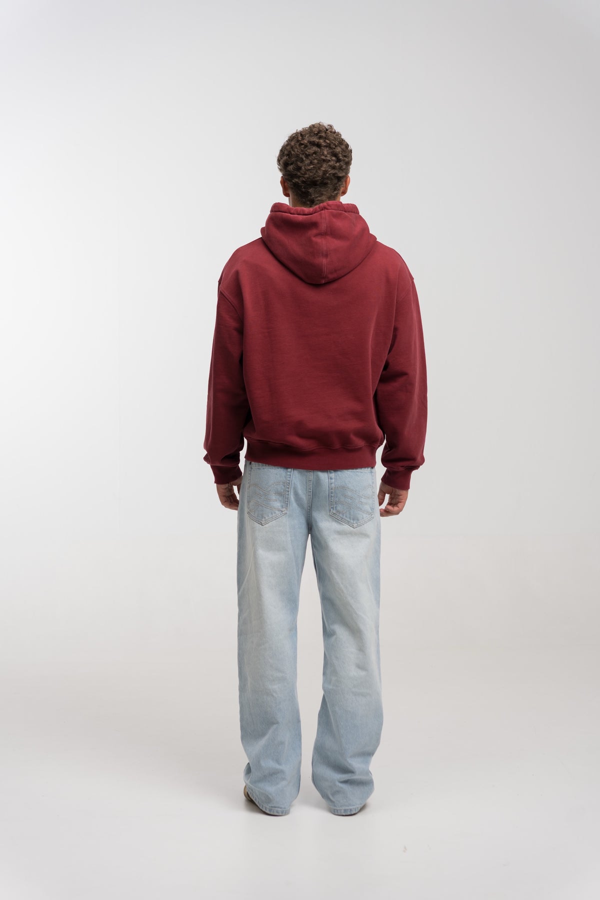 BURGUNDY TARTAN HOODIE