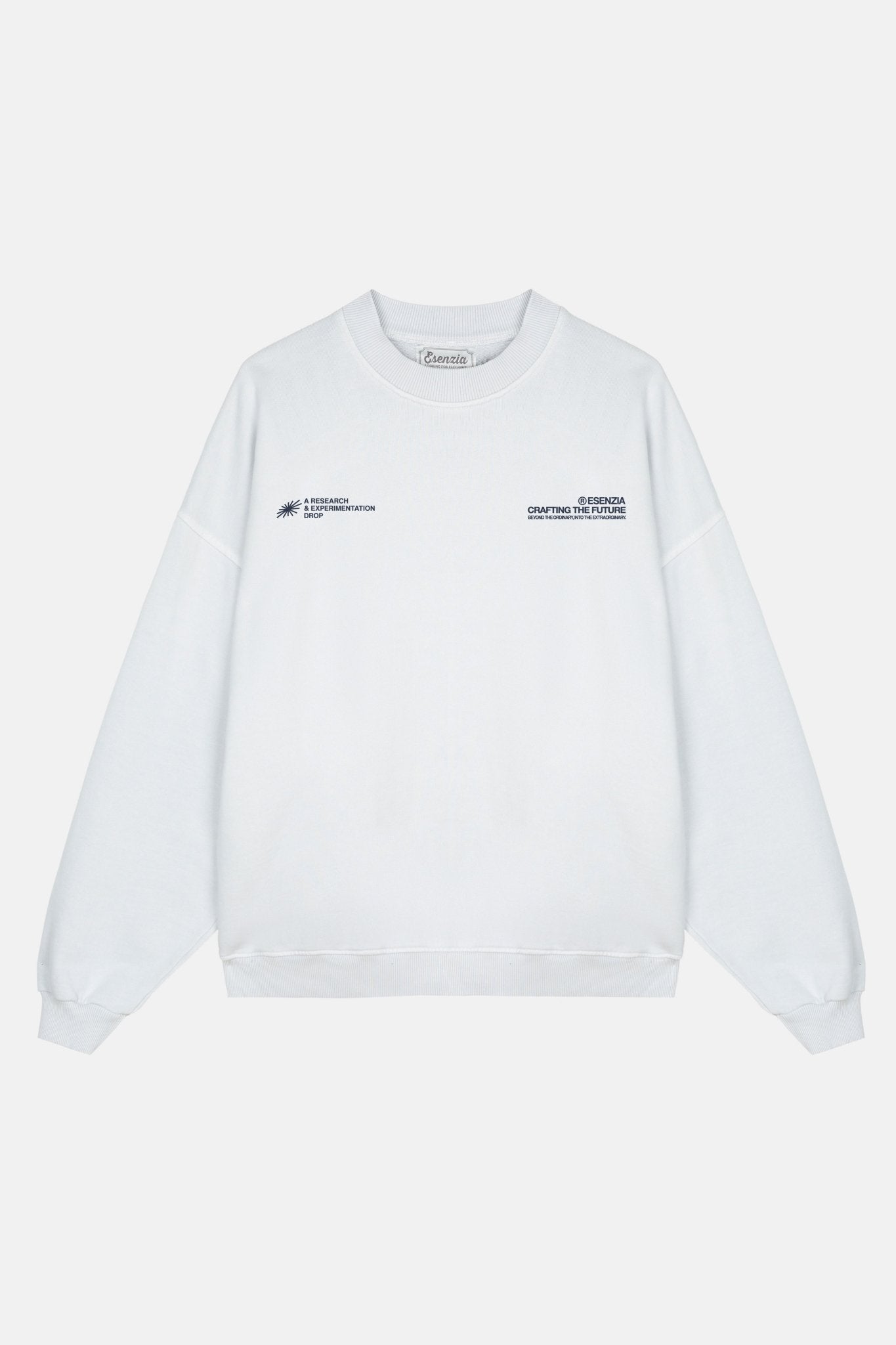 CHALK WHITE SPARK CREWNECK - Esenzia