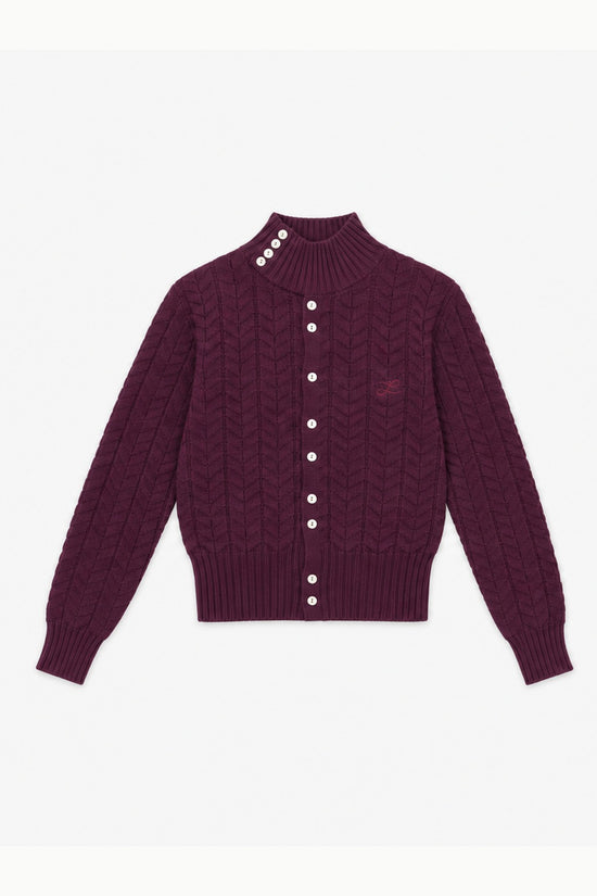 CLARET REGATTA BUTTON KNIT · delante (digital, portada)
