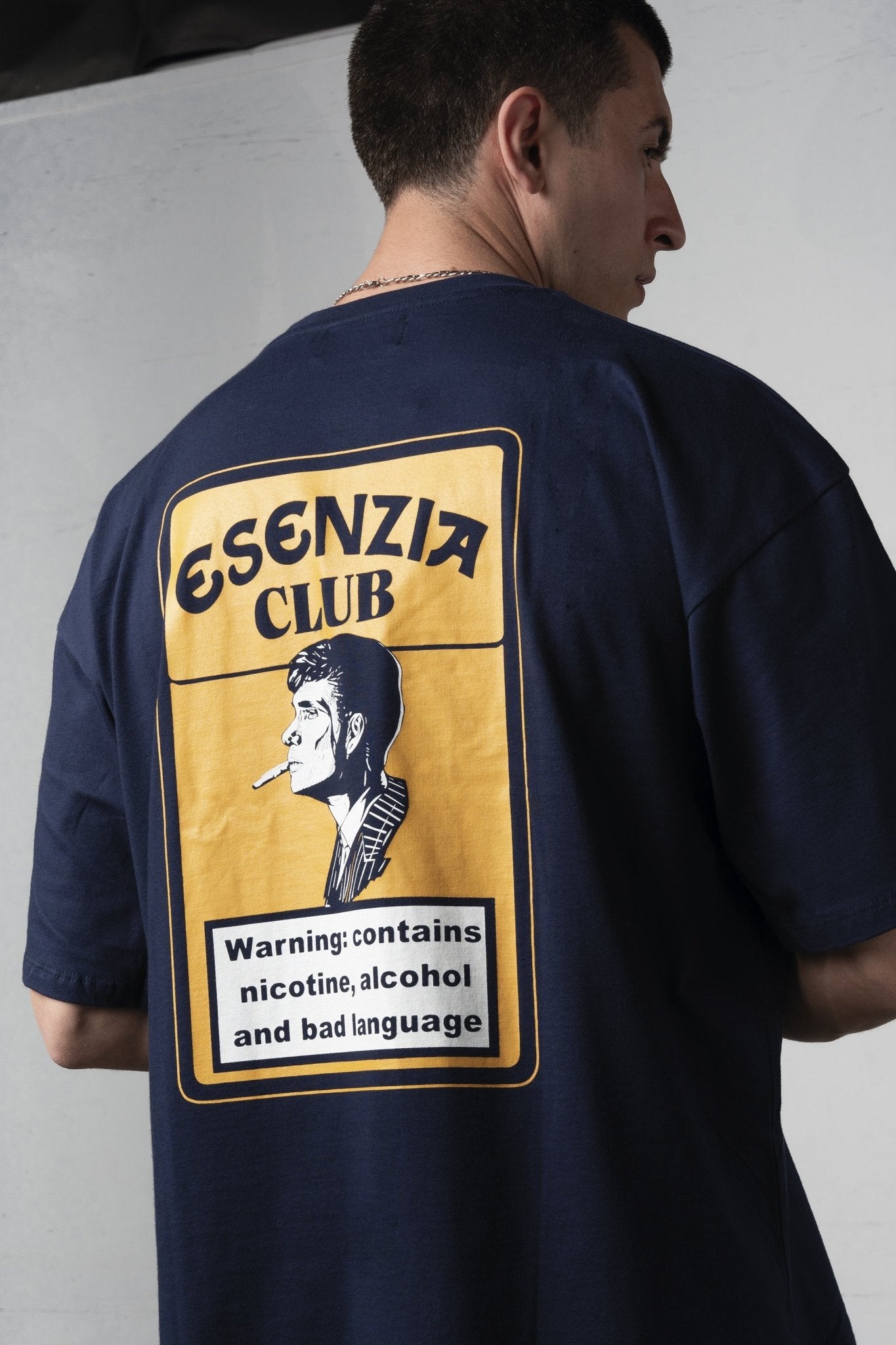 DARK BLUE CAMEL TEE - Esenzia