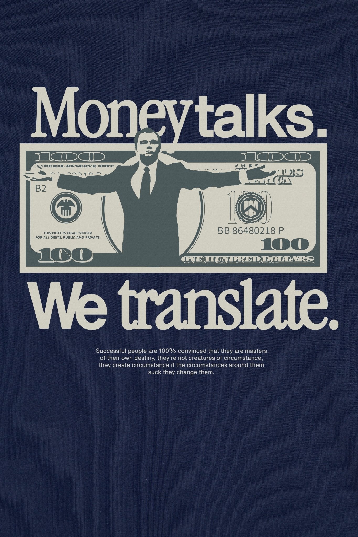 DARK BLUE WOLF TEE - Esenzia