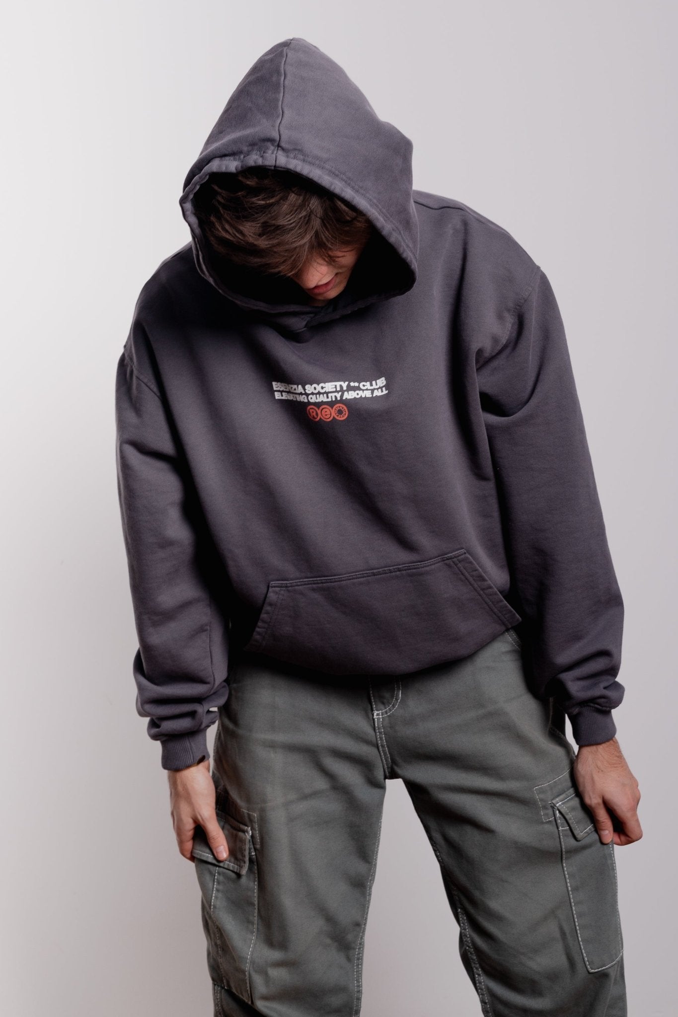 DARK GREY COSMOS HOODIE - Esenzia