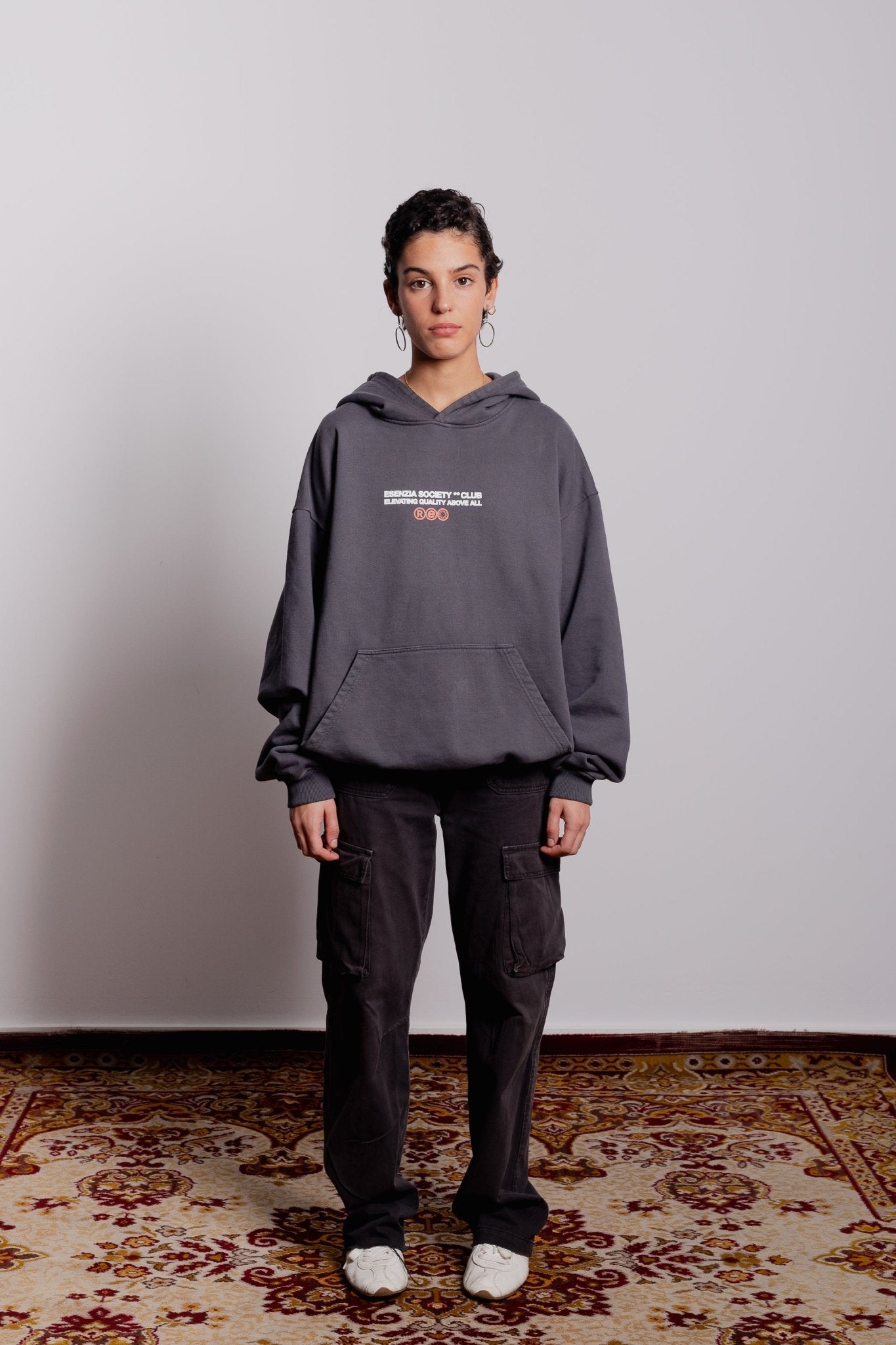 DARK GREY COSMOS HOODIE - Esenzia