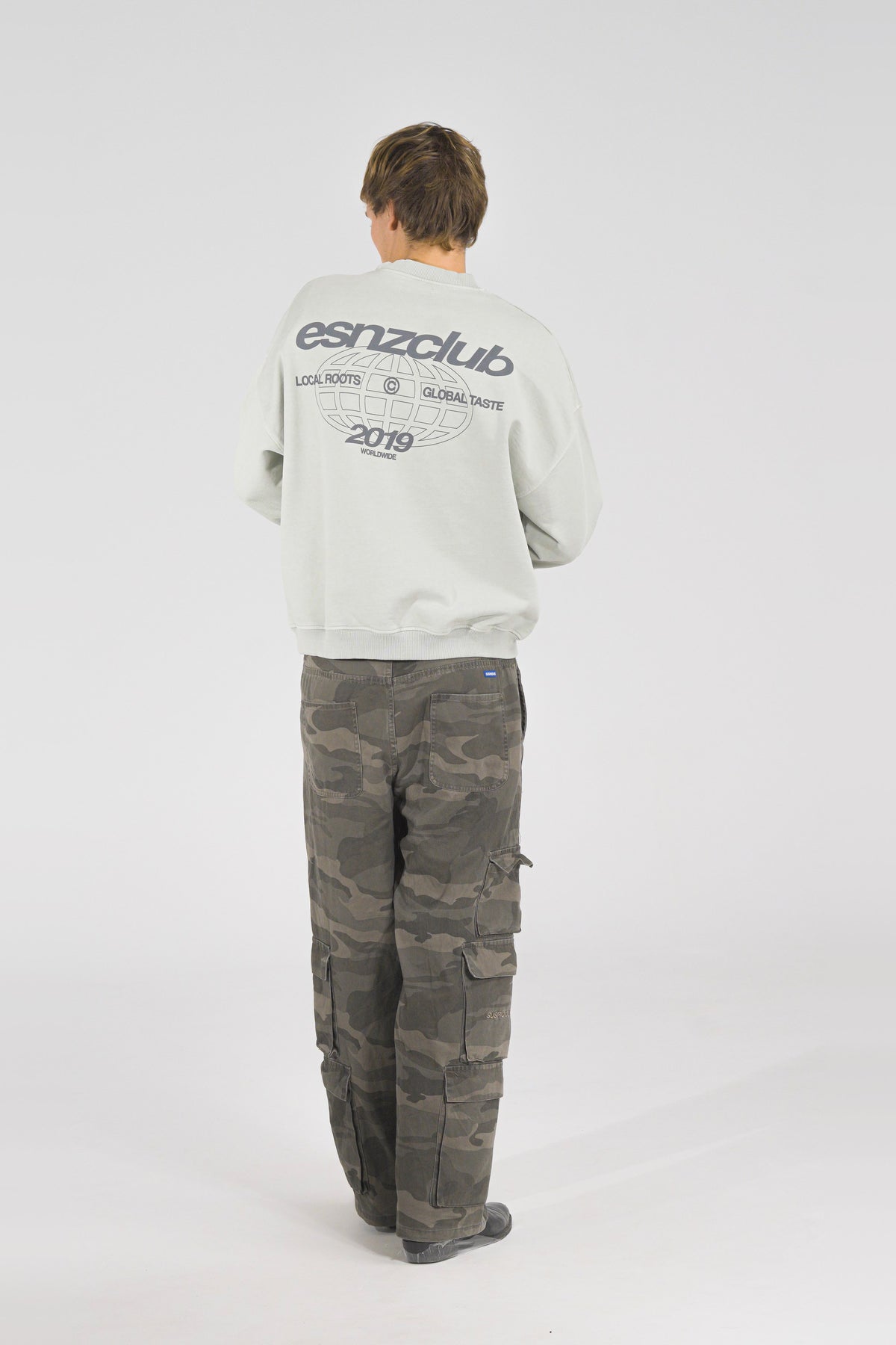 Dove Native Crewneck — on model