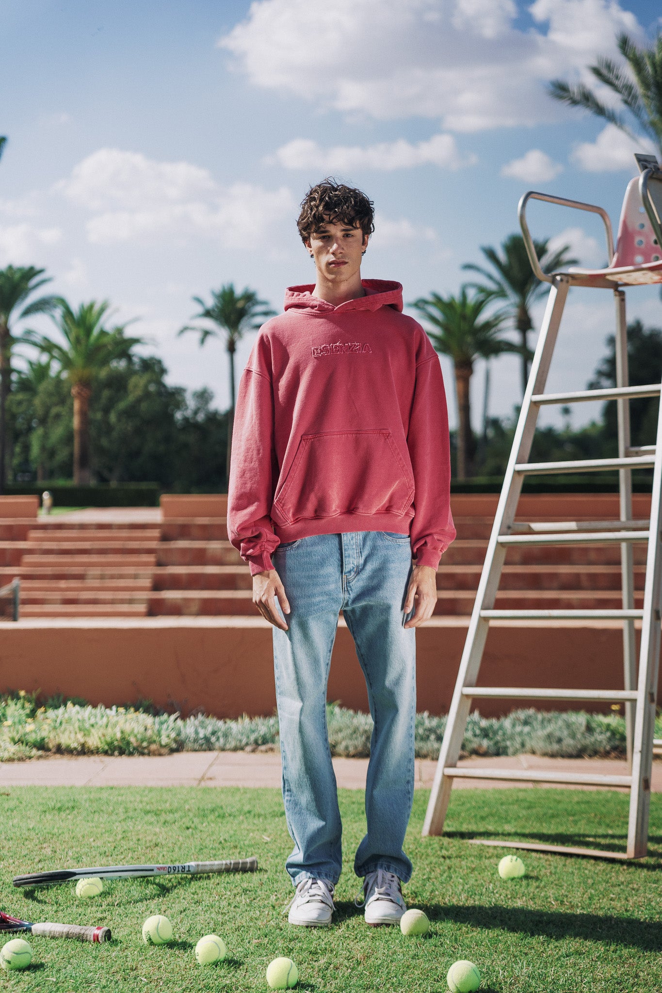 PINK BASELINE HOODIE