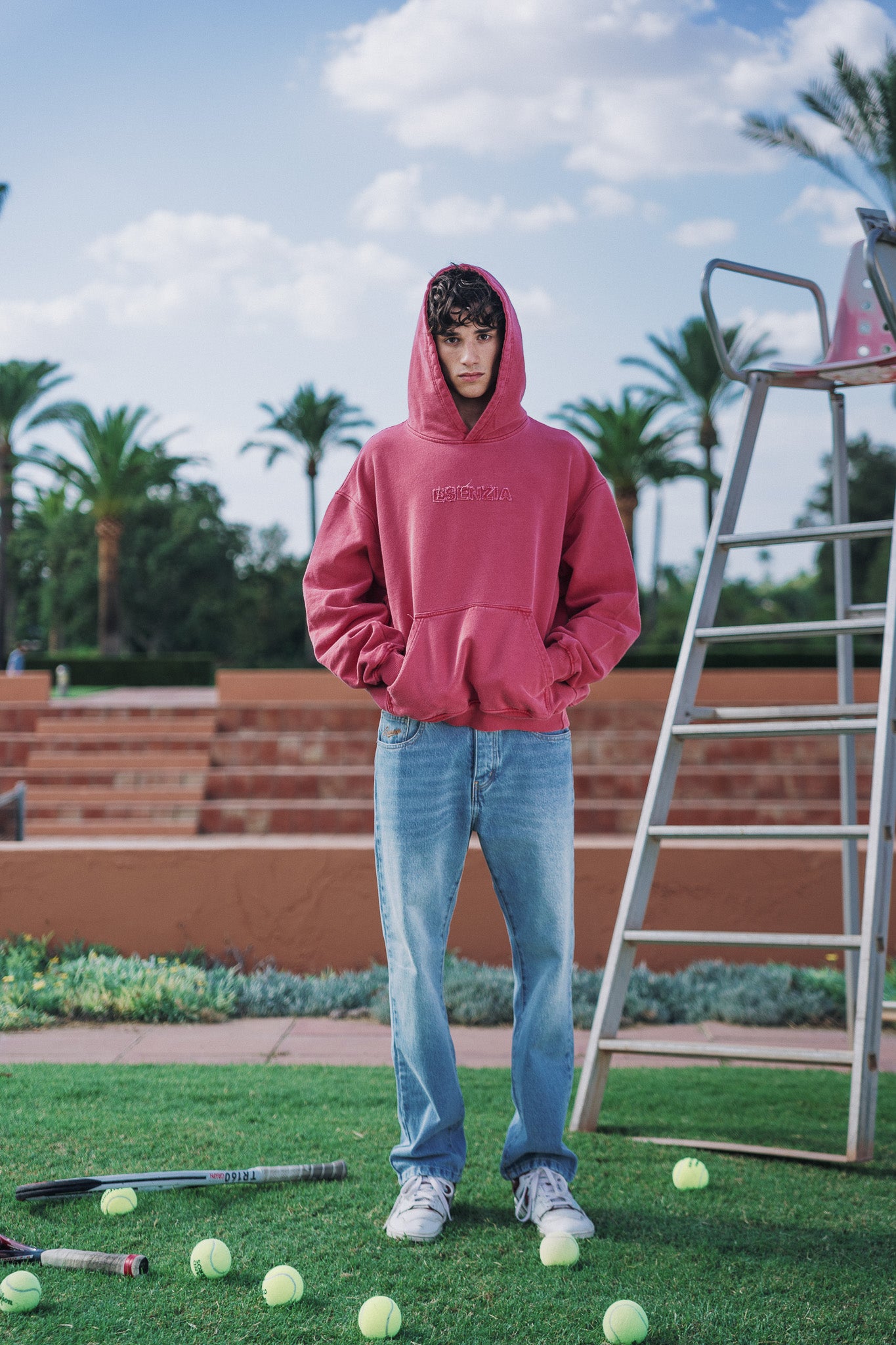 PINK BASELINE HOODIE