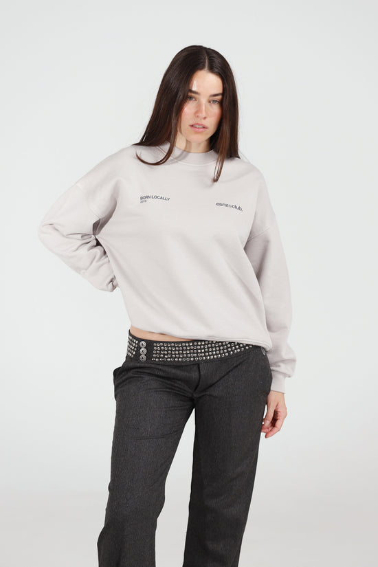 Fog District Crewneck — front, on model