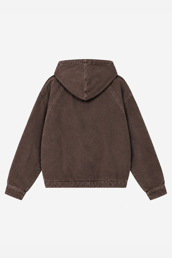 GREY PADDED HOODED JACKET · espalda (digital)