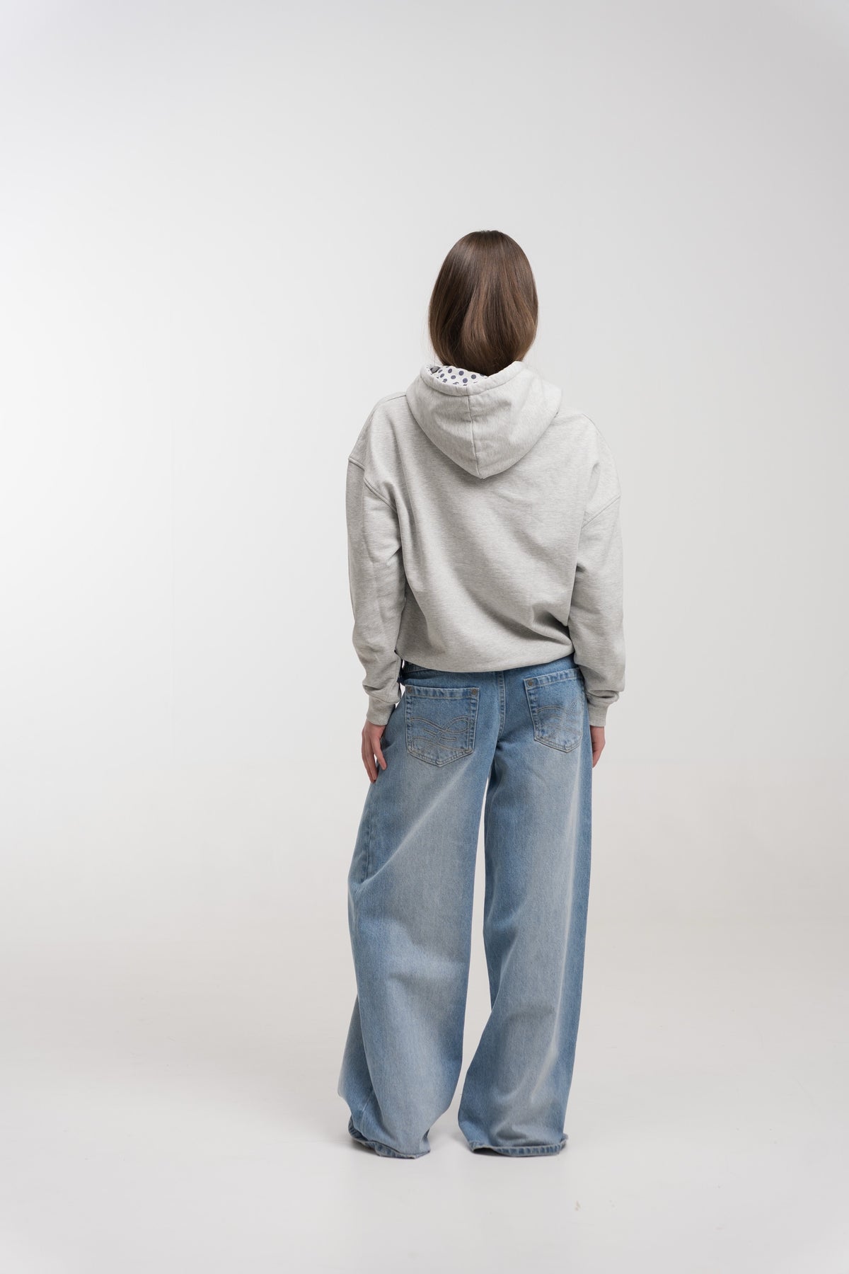 HEATHER POLKA HOODIE