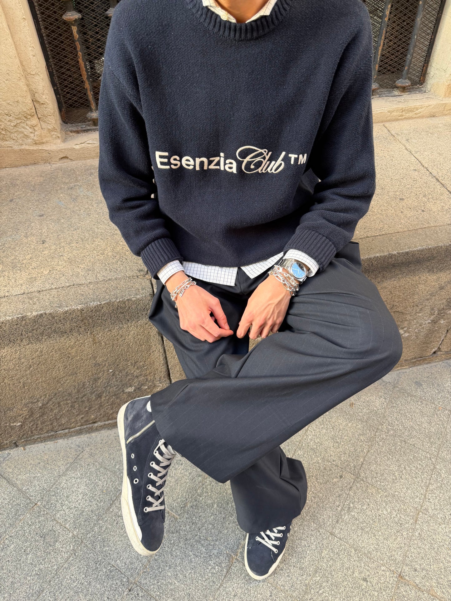 MIDNIGHT ICONIC KNIT SWEATER