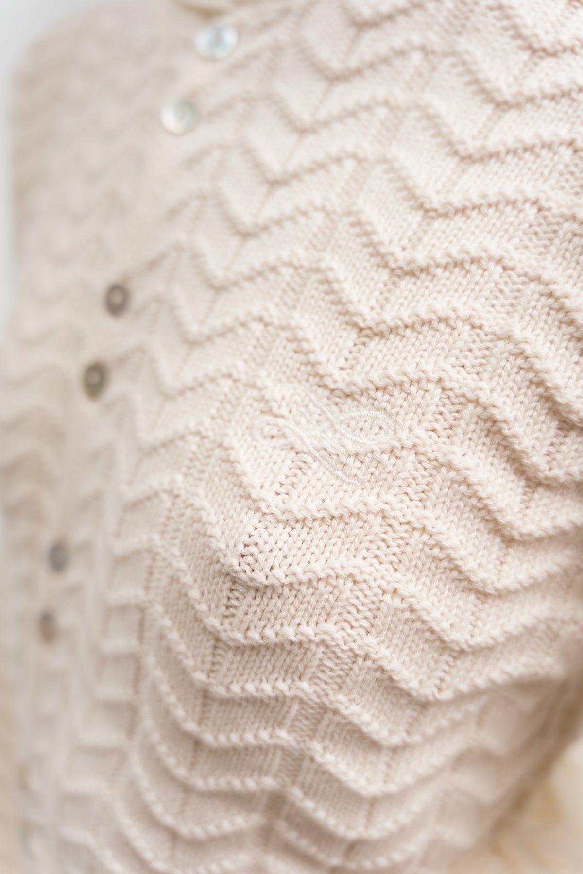 IVORY REGATTA BUTTON KNIT