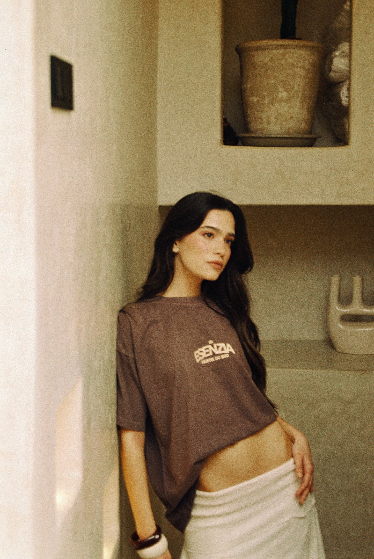 PURPLE PALMERAIE TEE
