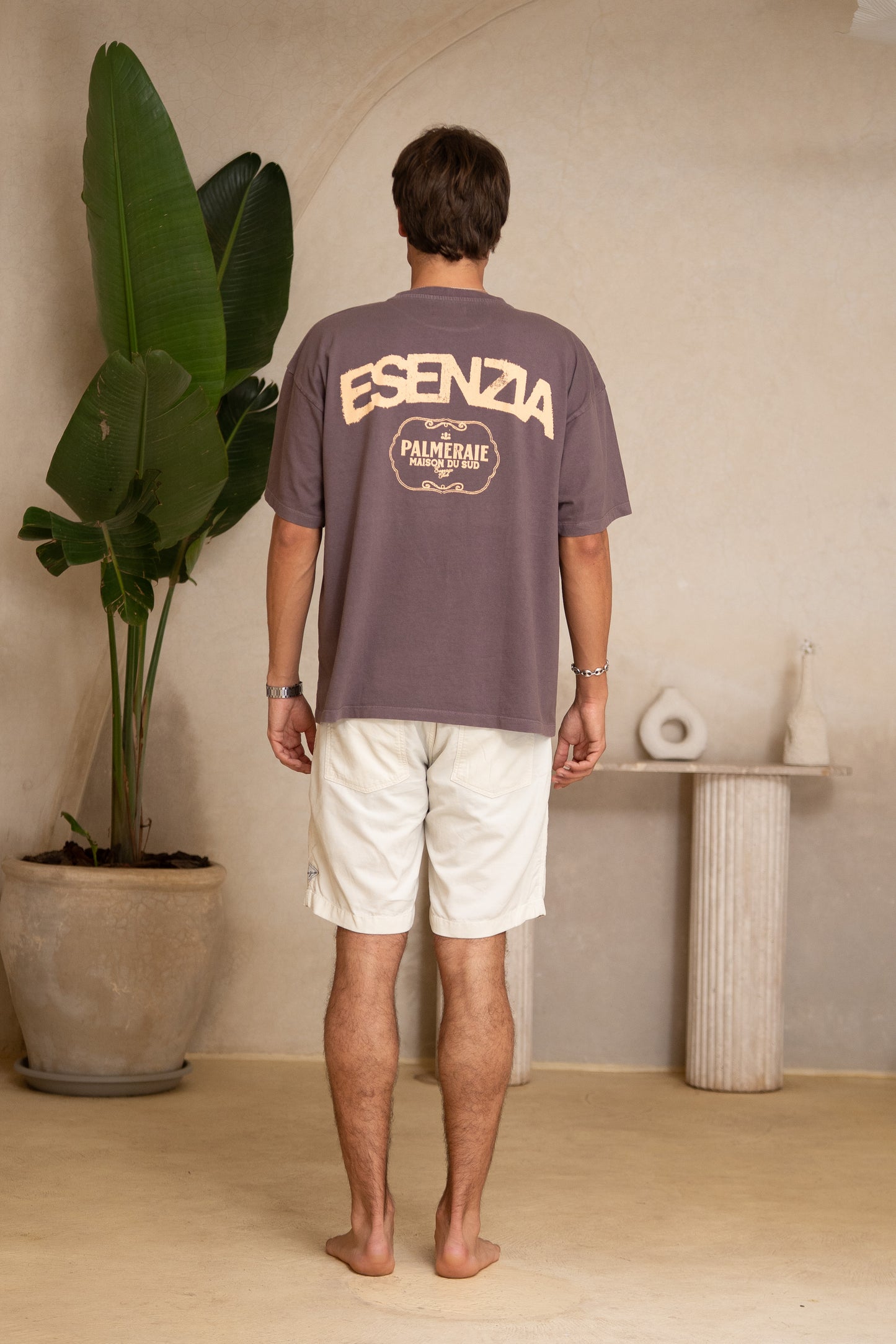 PURPLE PALMERAIE TEE