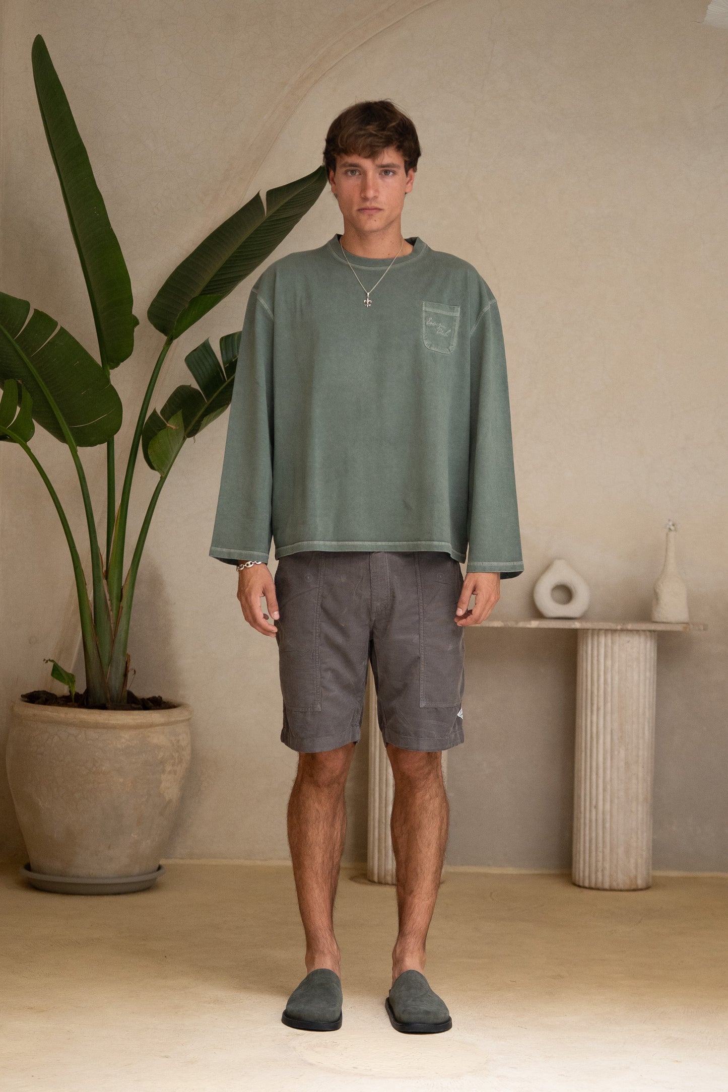 GREEN STITCH LONGSLEEVE