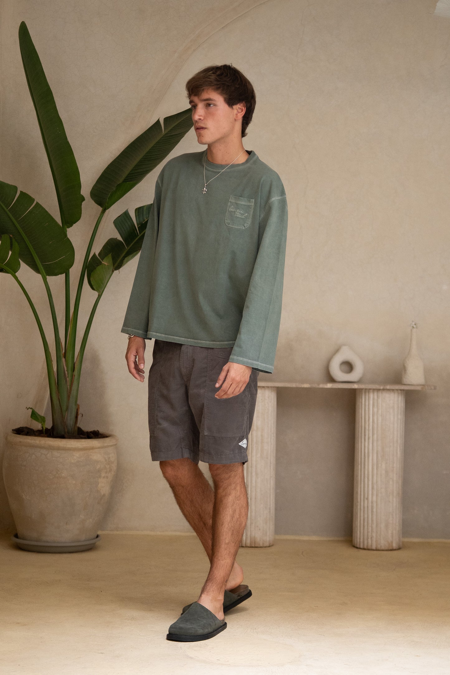 GREEN STITCH LONGSLEEVE