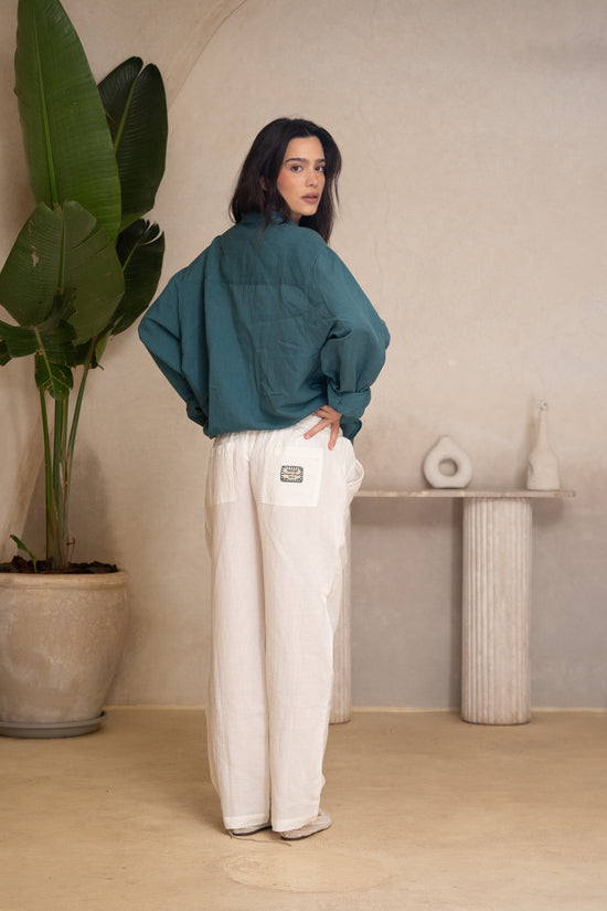 WHITE LINEN PANTS