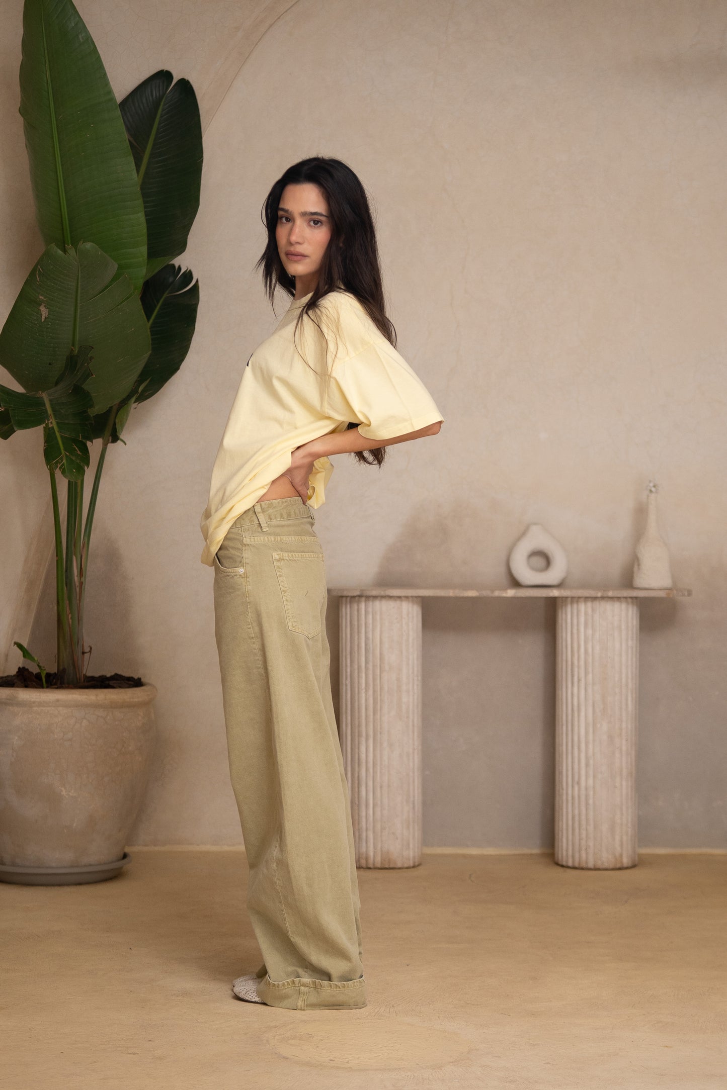 YELLOW PALMERAIE TEE