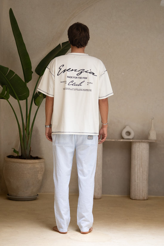 WHITE STITCH TEE