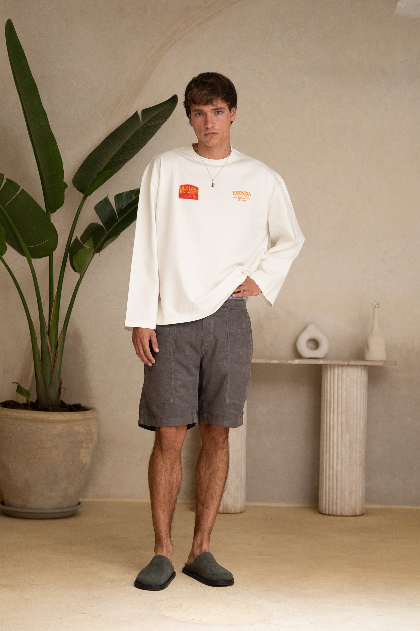 GREY CORDUROY SHORTS