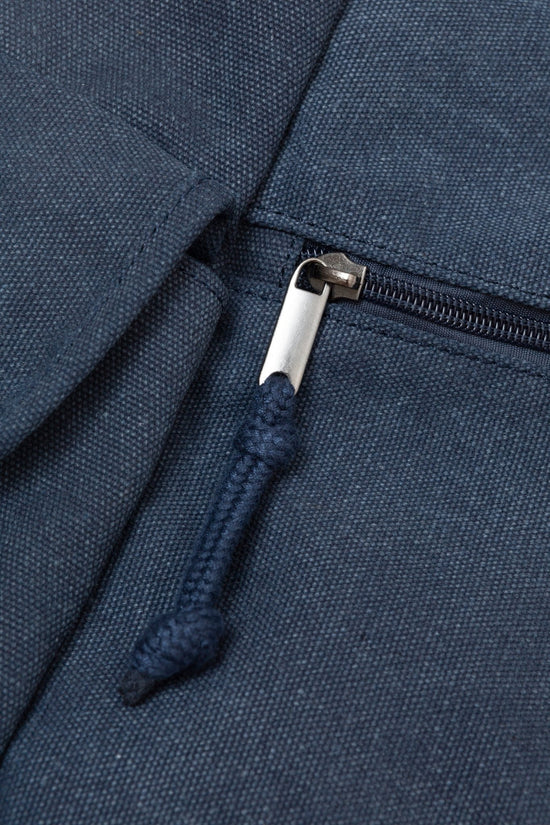 MOCHILA VINTAGE DE LONA AZUL - Esenzia