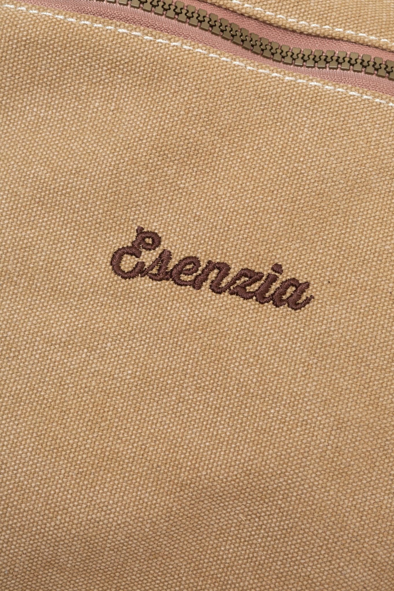 MOCHILA VINTAGE DE LONA BEIGE - Esenzia