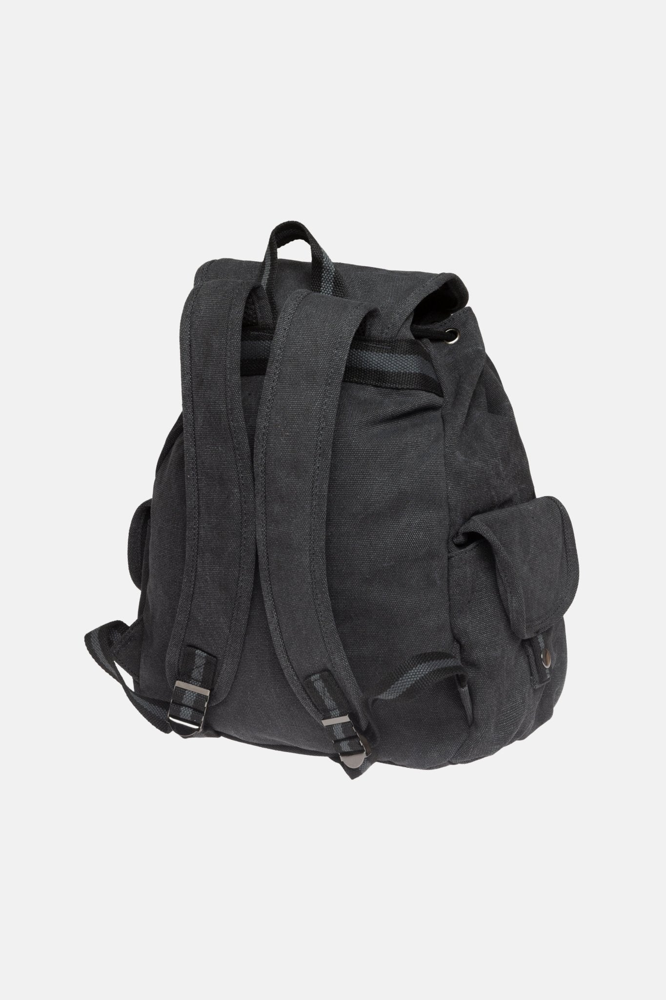 MOCHILA VINTAGE DE LONA NEGRA - Esenzia