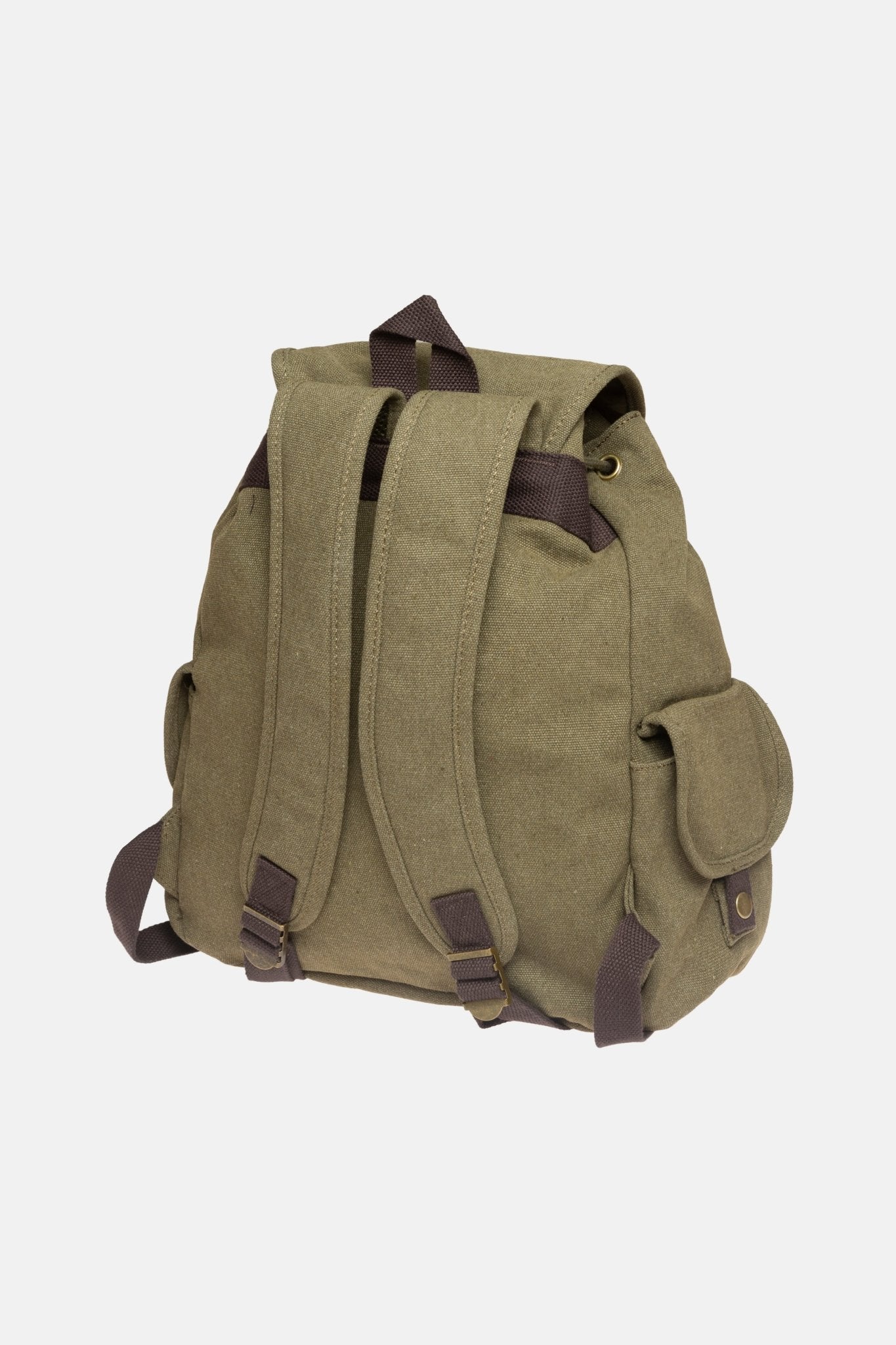 MOCHILA VINTAGE DE LONA VERDE - Esenzia