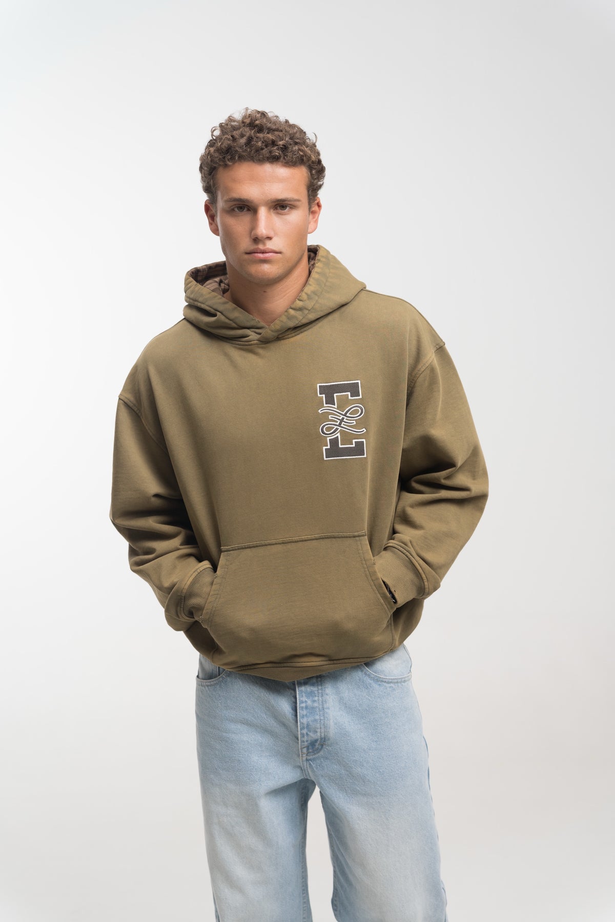 MOSS TARTAN HOODIE