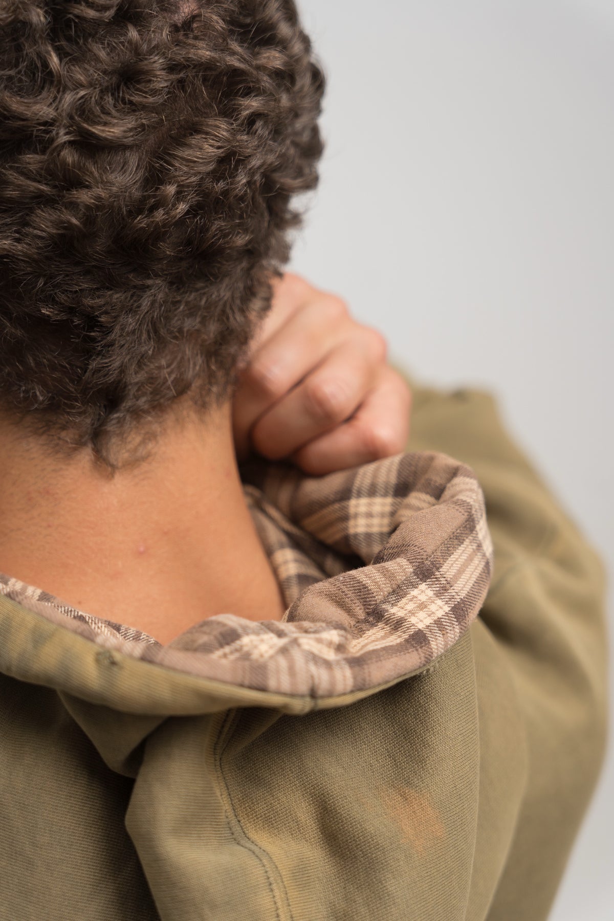 MOSS TARTAN HOODIE