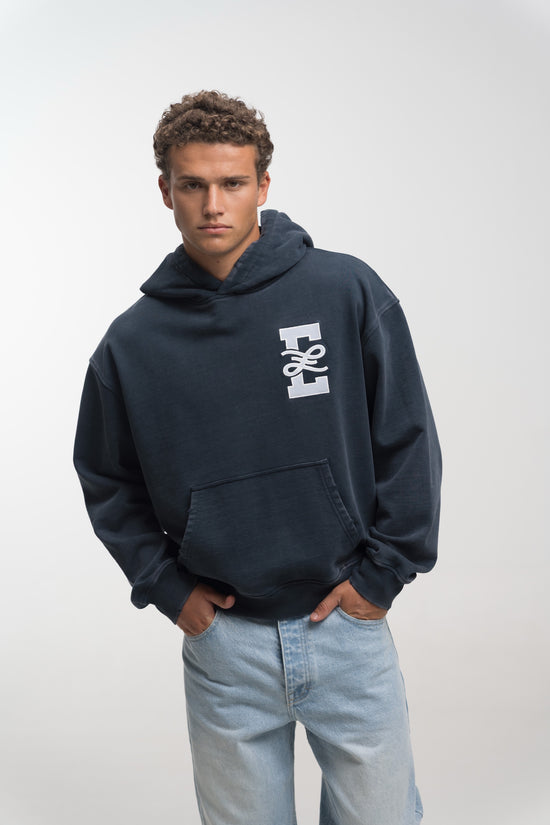 NAVY TARTAN HOODIE