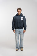 NAVY TARTAN HOODIE