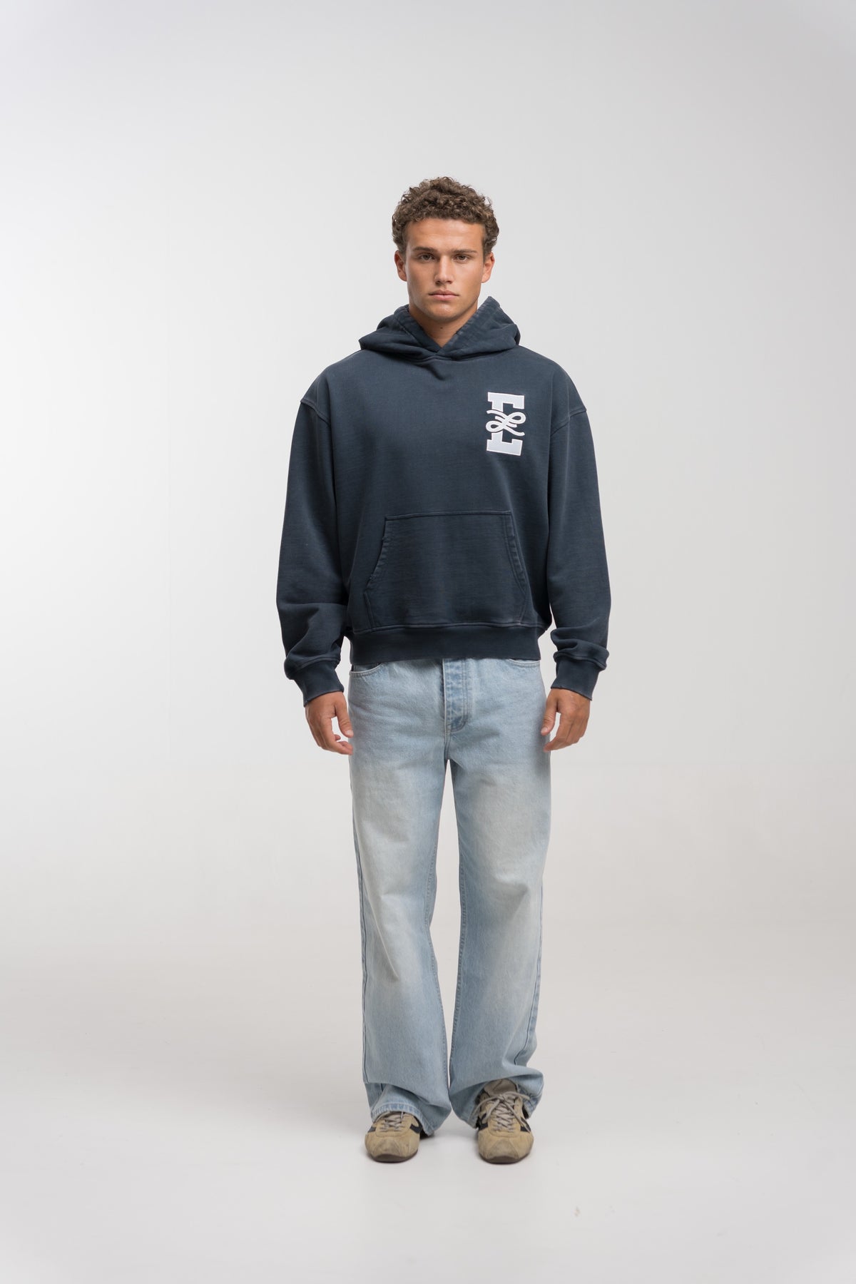 NAVY TARTAN HOODIE