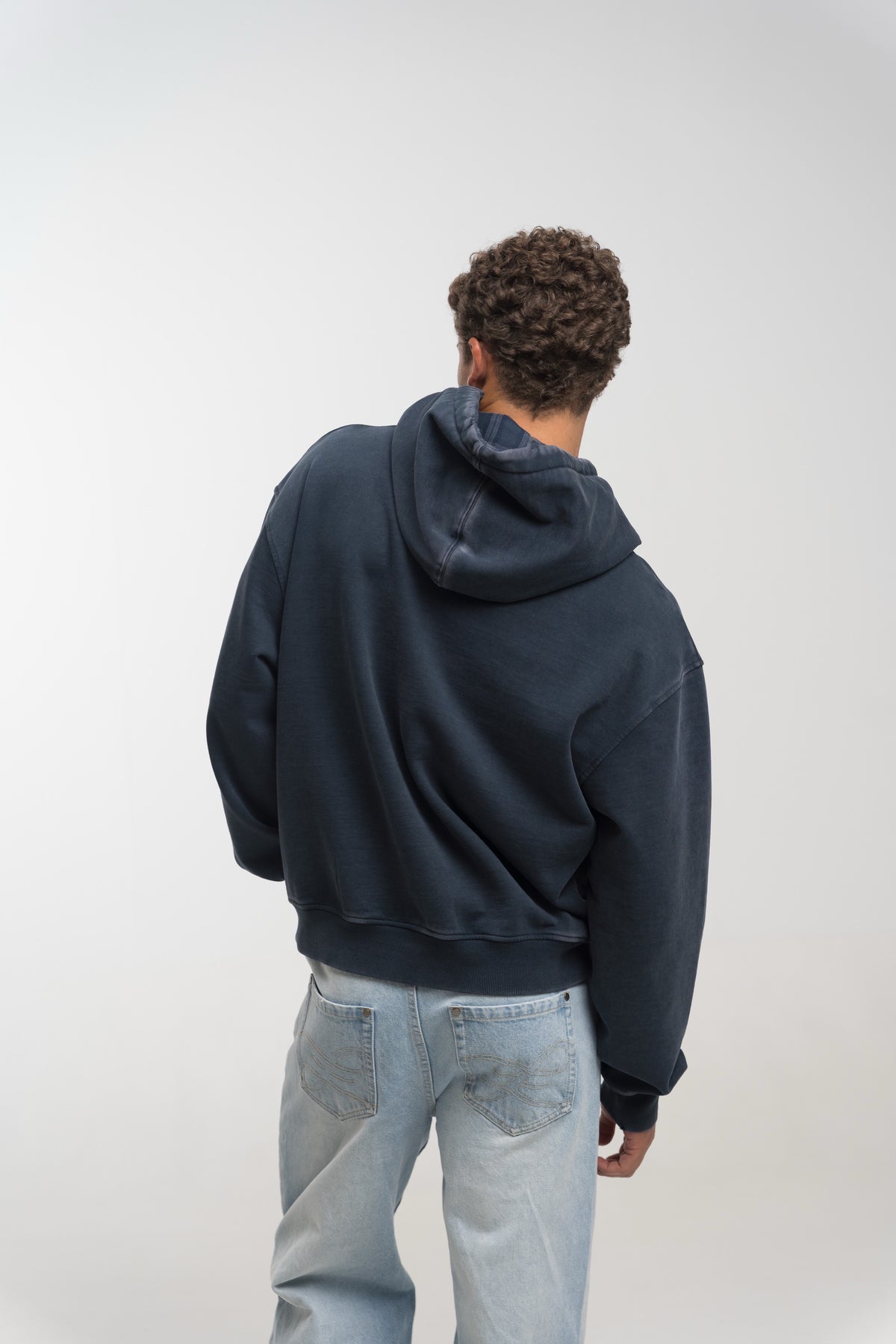 NAVY TARTAN HOODIE