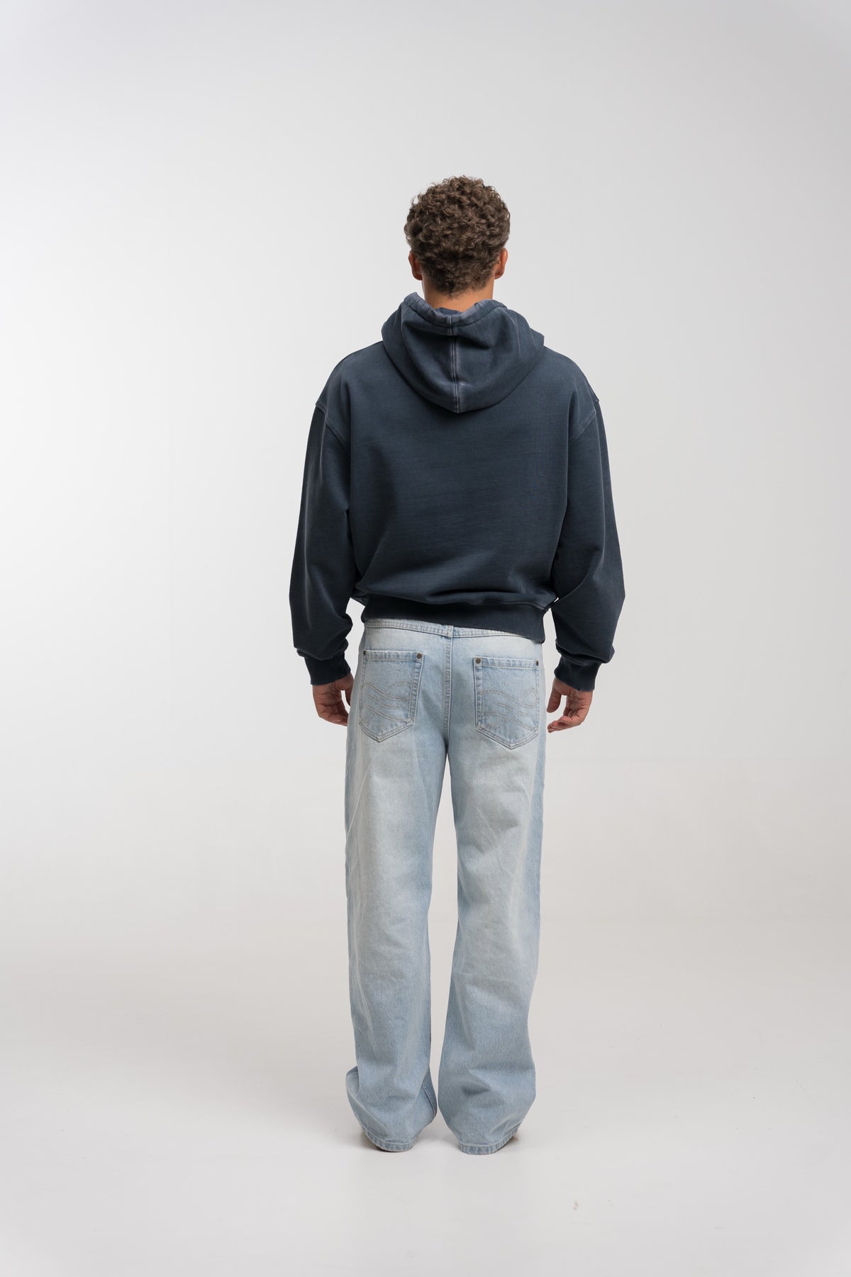 NAVY TARTAN HOODIE