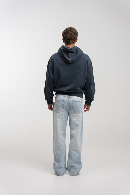 NAVY TARTAN HOODIE