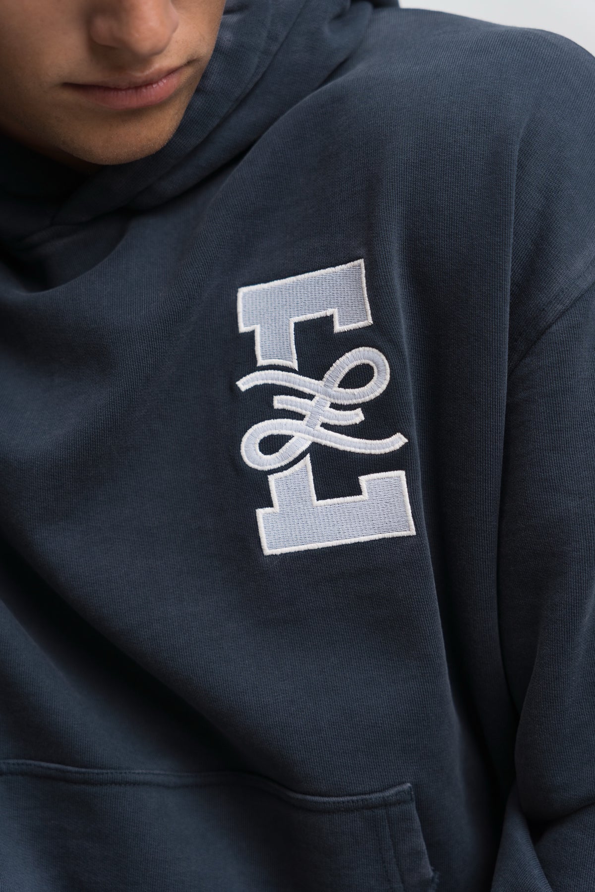 NAVY TARTAN HOODIE