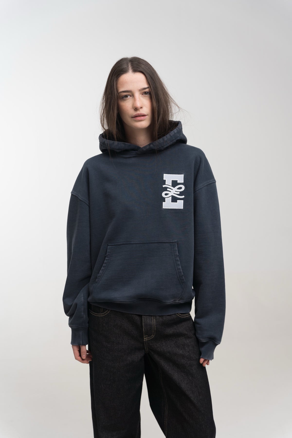 NAVY TARTAN HOODIE