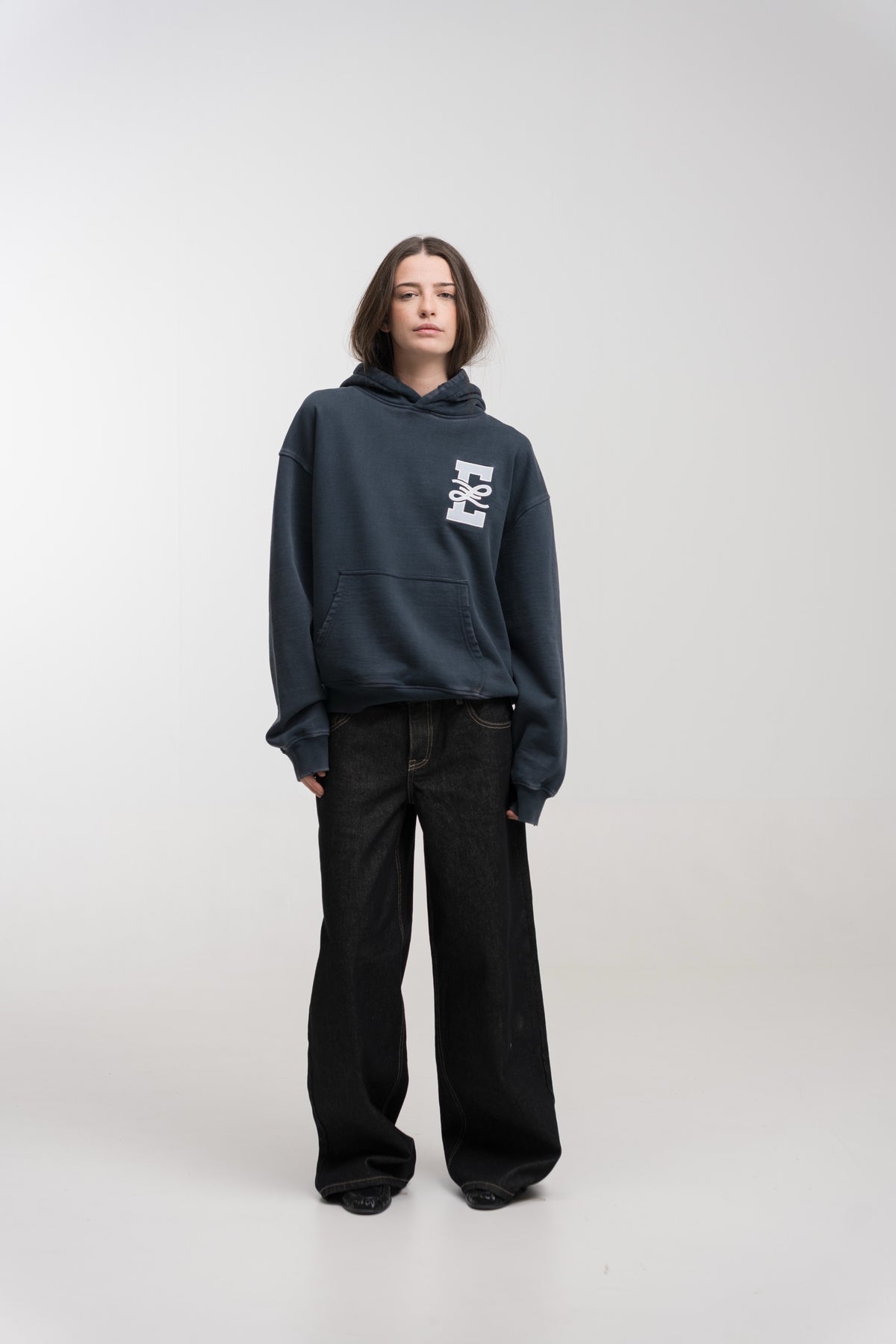 NAVY TARTAN HOODIE