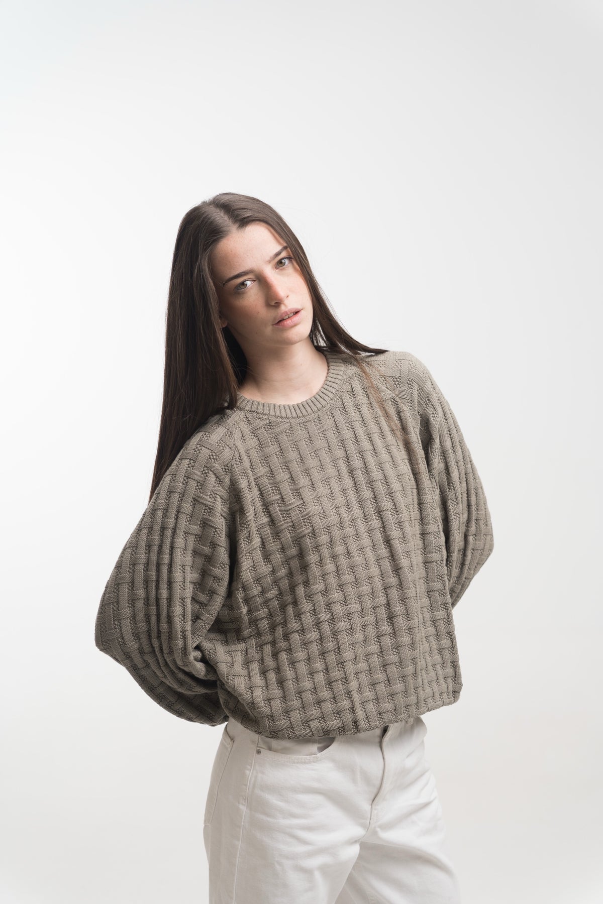 OLIVE TESSERA KNIT SWEATER