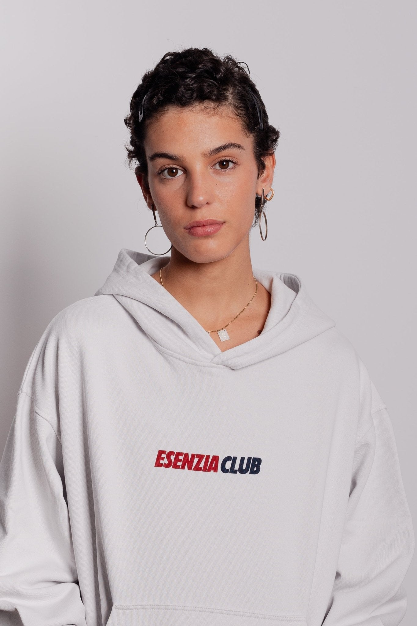 PEARL GREY NOVA HOODIE - Esenzia