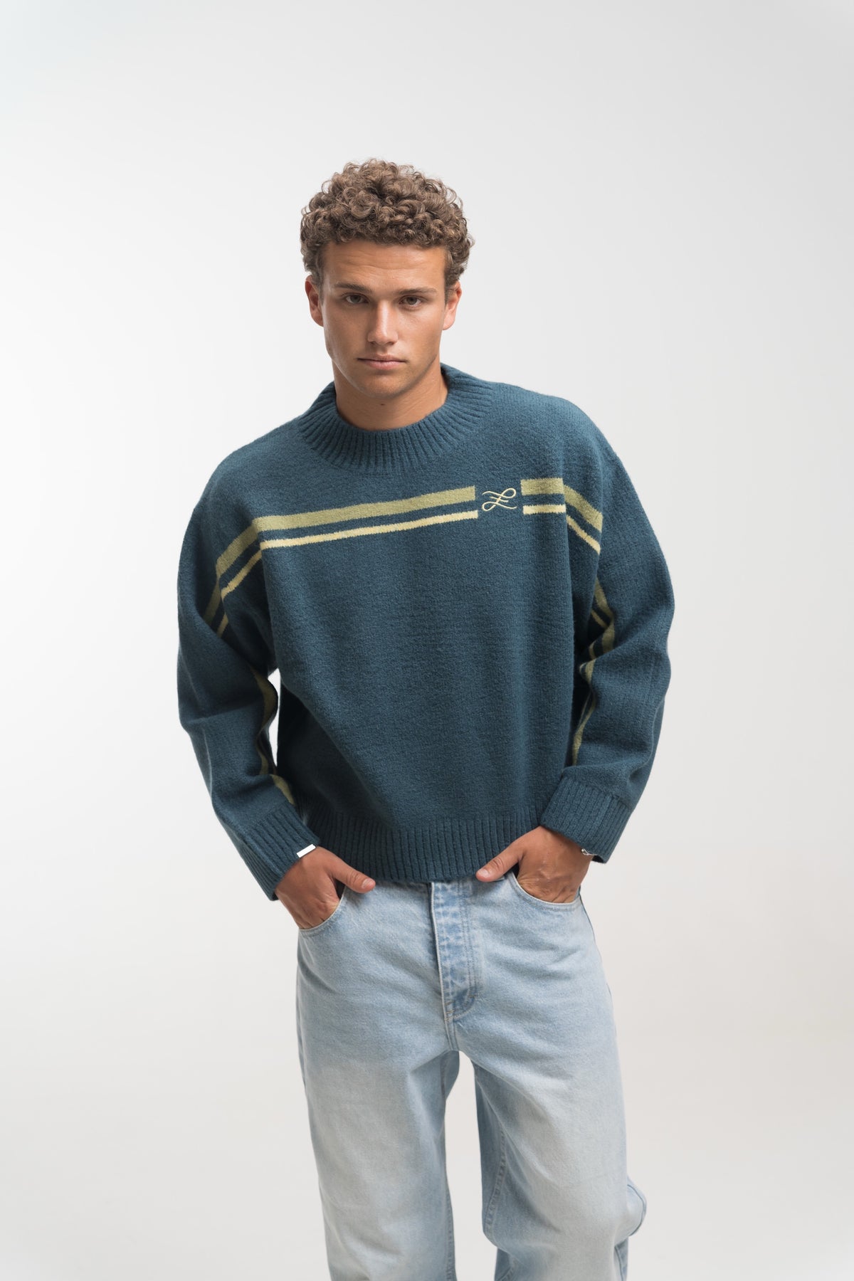 PETROL MERIDIAN KNIT SWEATER