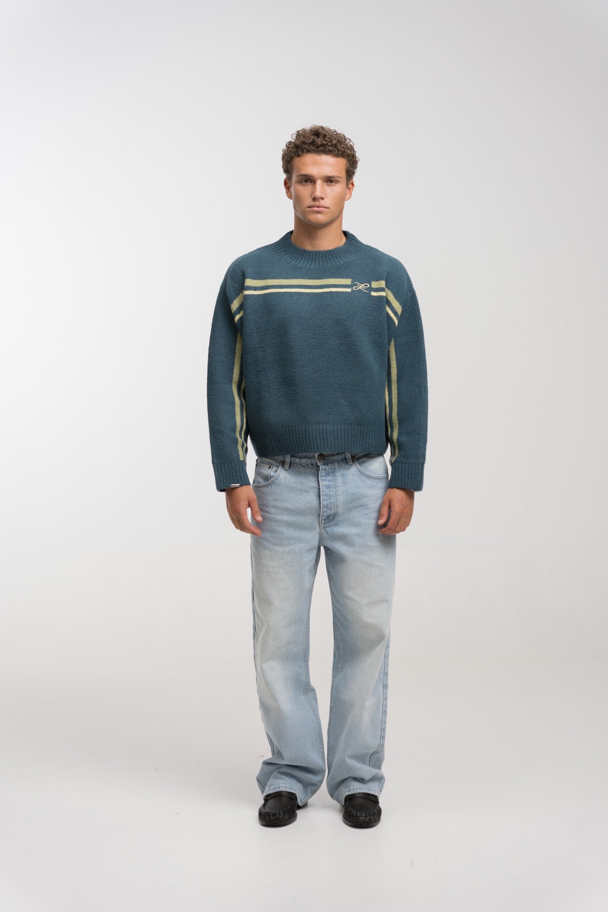 PETROL MERIDIAN KNIT SWEATER