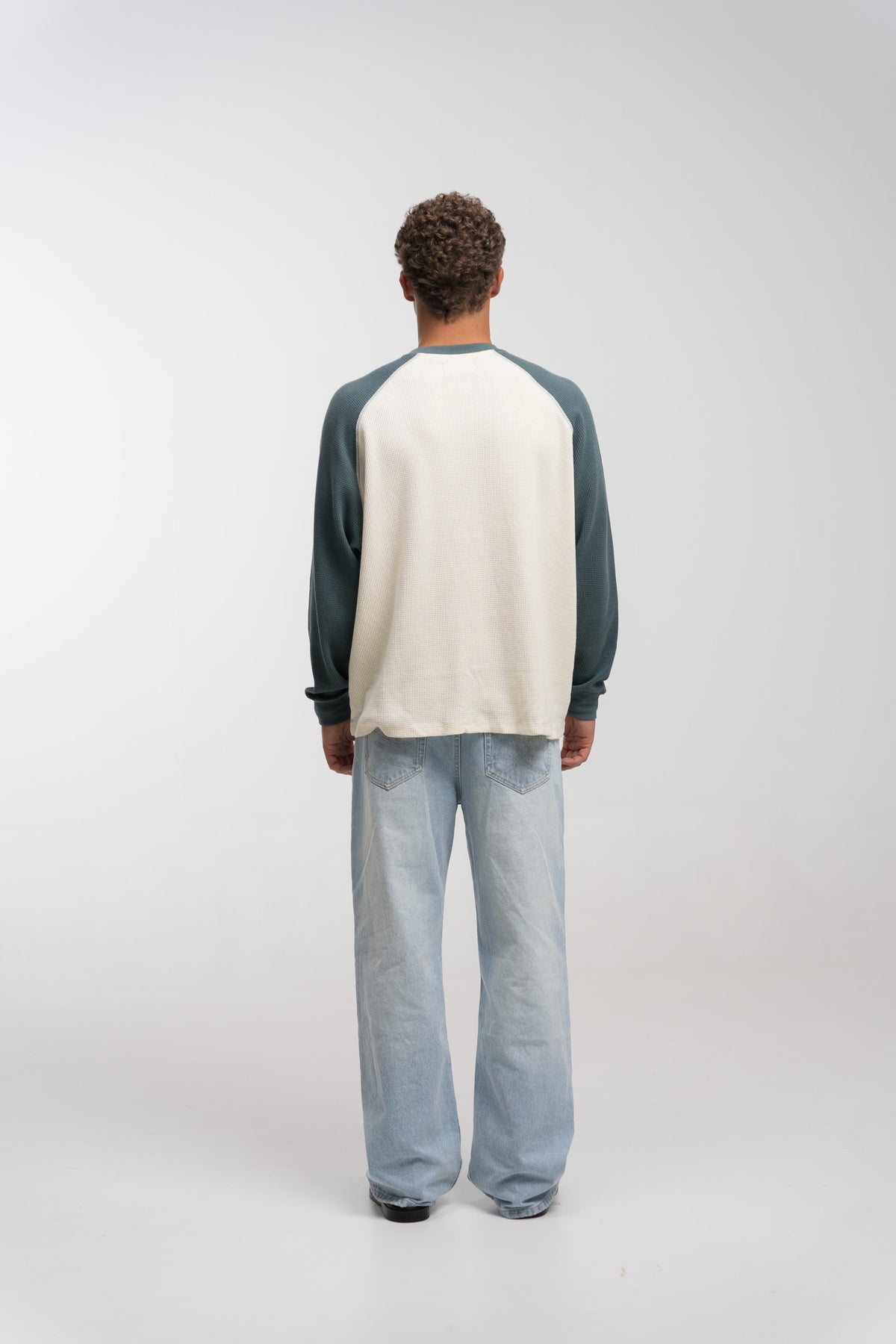 PETROL WAFFLE LONGSLEEVE